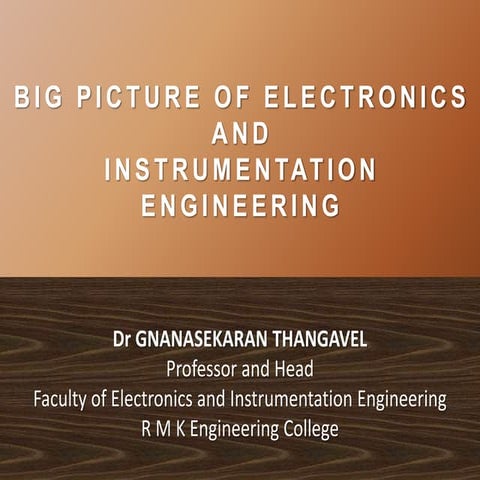 Big picture of electronics and instrumentation engineering