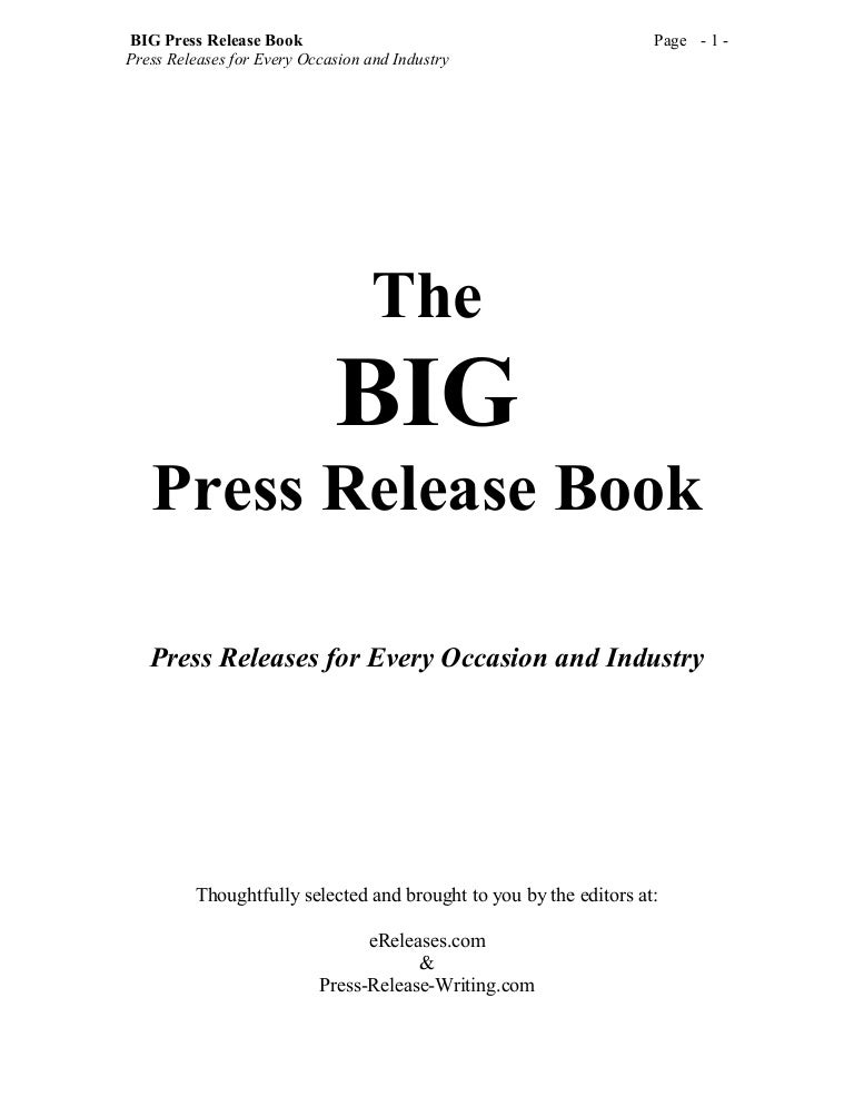 Big Pressreleasebook - 
