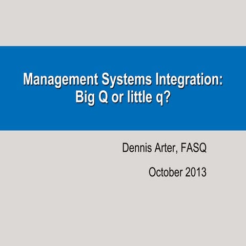 Integrated Management Systems