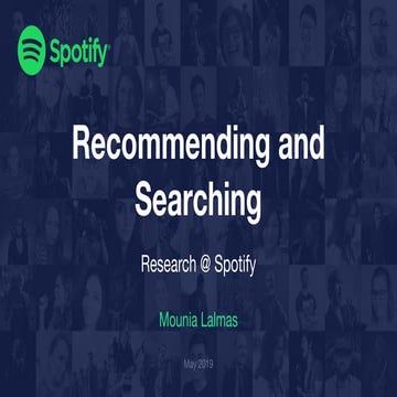 Recommending and searching @ Spotify