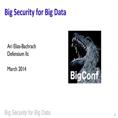 Big security for big data