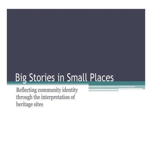 Big stories in small places