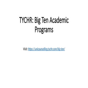 Big ten academic programs Universities | PPTX