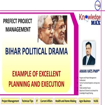 Bihar political drama   prefect planning and execution example
