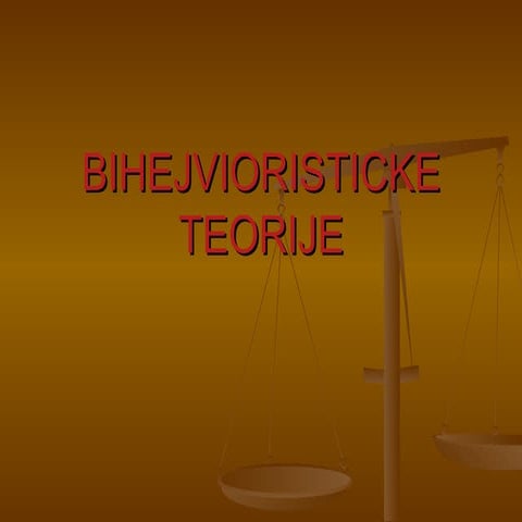 Bihejvioristicke teorije