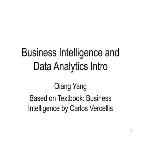 Comprehensive Introduction to Business Intelligence and Data Analytics ...
