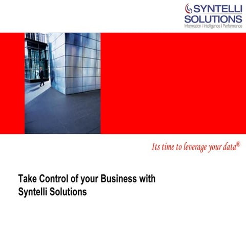 Bi introduction for cf os   syntelli solutions