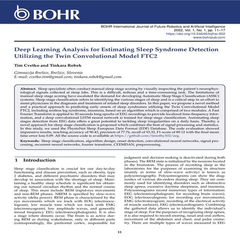 Computer Aided Detection of Obstructive Sleep Apnea from EEG Signals | PDF