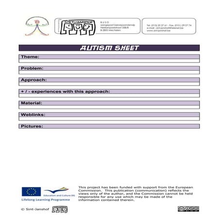 Autism sheet | DOCX