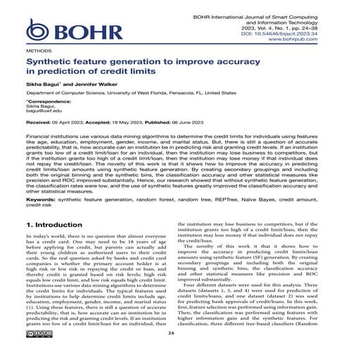 Synthetic feature generation to improve accuracy in prediction of credit limits
