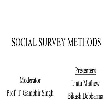 Social Survey Methods