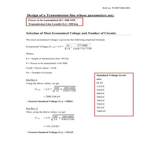 Transmission and distribution system design