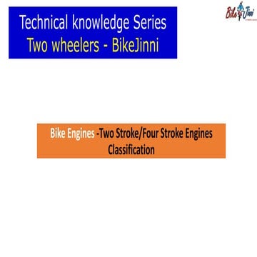 Bike Engines-Two Stroke/Four Stroke Engines Classification