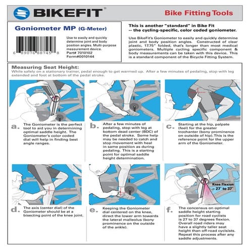 Bike fit goniometer | PDF