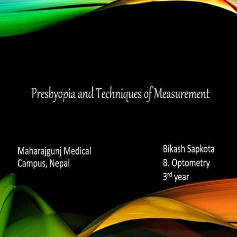 Presbyopia/ Methods of Presbyopic Addition Determination (healthkura.com)