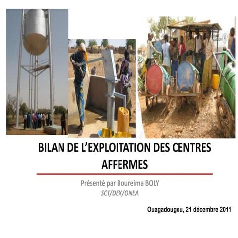 Bilan centres affermés