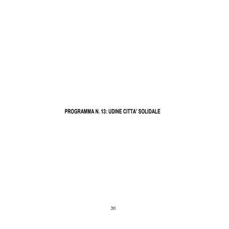 Programma n. 13: Udine citta’ solidale