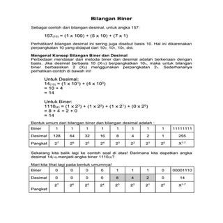 Teori Bilangan Biner