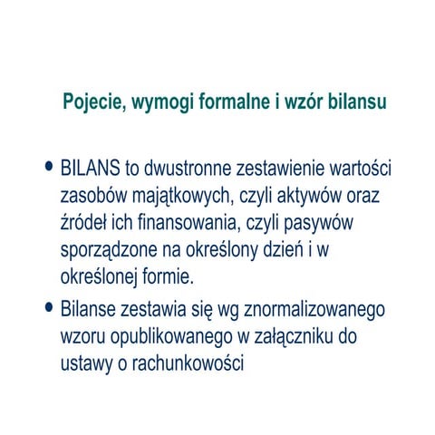 Bilans, Rzis, Cv