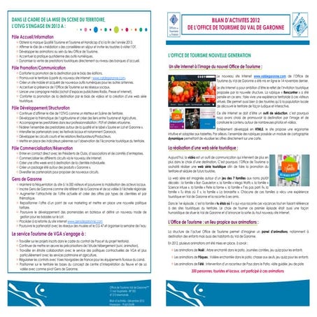 Bilan val de garonne 2012