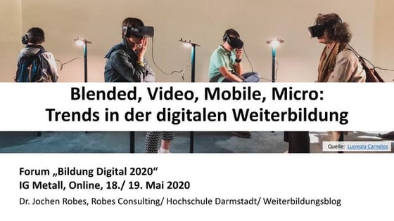 Blended, Video, Mobile, Micro: Trends in der digitalen Weiterbildung