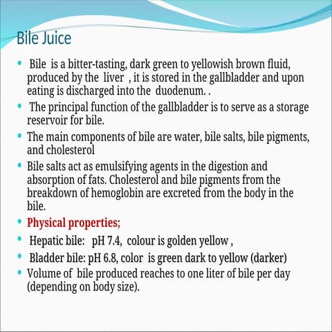 Bile_Juice main juice of lipid metabolism