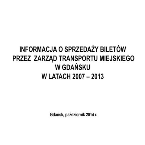 Bilety komunikacji miejskiej w Gdańsku