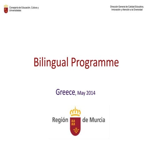 Bilingual Education in the Región of Murcia