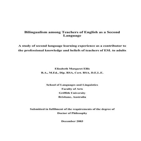 Bilingualism teachers