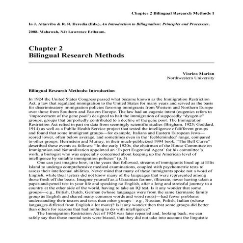 Bilingual researchmethods