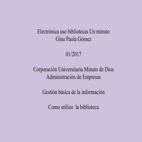Uso de la biblioteca virtual | PPTX