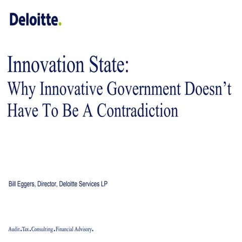 Bill Eggers - Innovation In Government