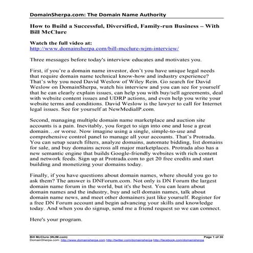 Bill McClure: How to Build a Successful, Diversified, Family-run Business