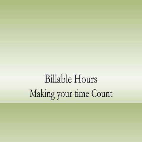 Billable hours (public)