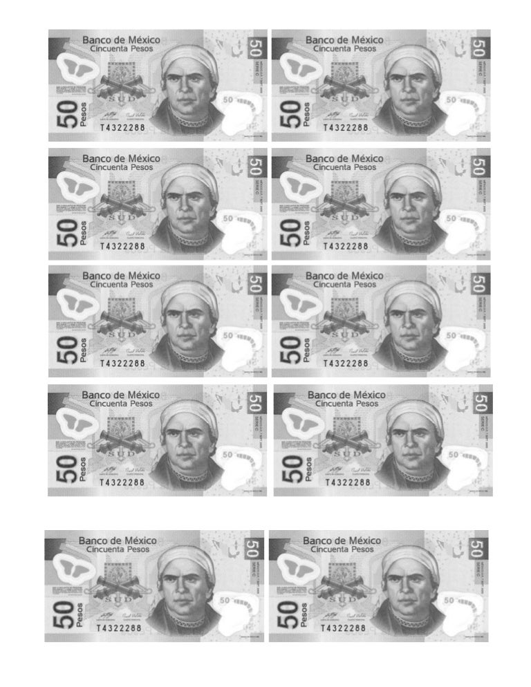 billetes didacticos para imprimir gratis