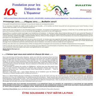 Bulletin printemps-2012