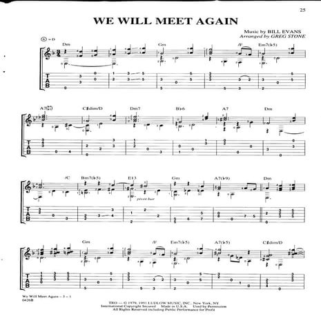 Bill Evans We Will Meet Again Pdf