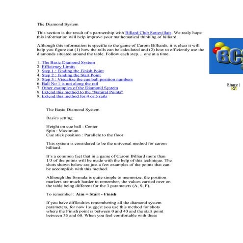 Billiards the diamond system-lâm quang tuấn