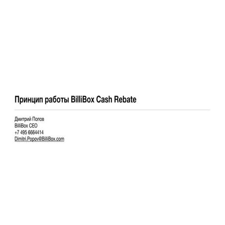 BilliBox Mobile Rebate