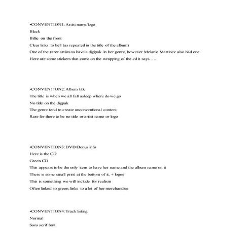 Billie eilish digipak analysis script loops media