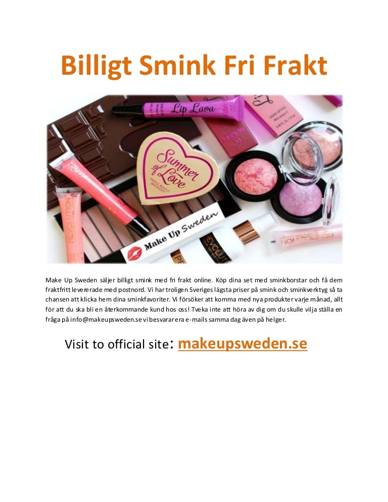 smink fri frakt