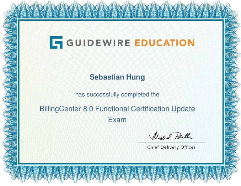 Guidewire BillingCenter 8 Functional Certification Upgrade Exam