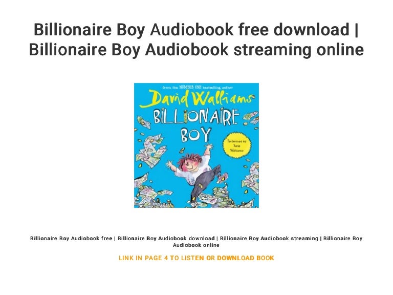 Billionaire Boy Audiobook free download Billionaire Boy Audiobook s…