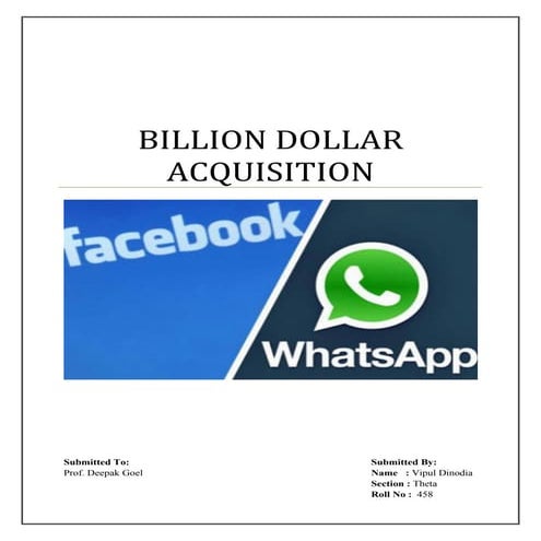 Billion Dollar Acquisition