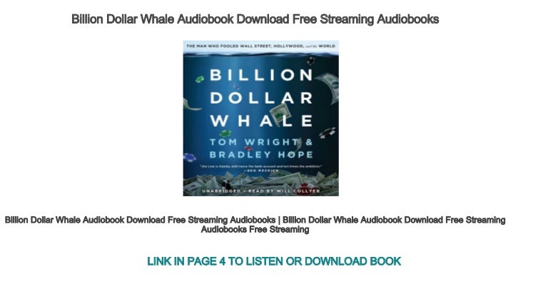 The Billion Dollar Code Billion Dollar Whale Audiobook Download Free Streaming Audiobooks