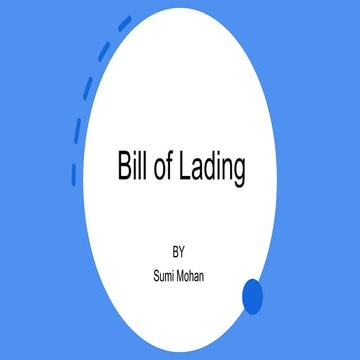 Bill of lading