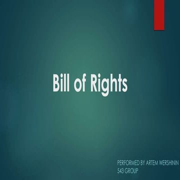 Bill of rights