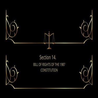 Understanding Section 14: Bill of Rights in the 1987 Constitution on ...