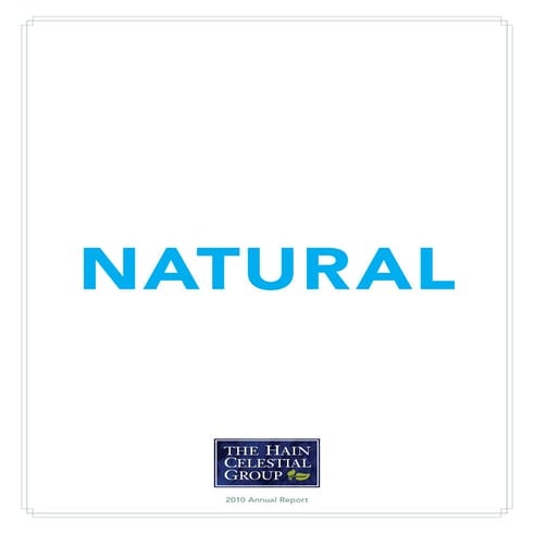 Bill Stankiewicz Copy Of Hain Celestial Group Report