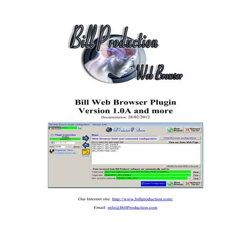 Full screen Web Browser support RS-232 / TCPIP peripheral (plugin)